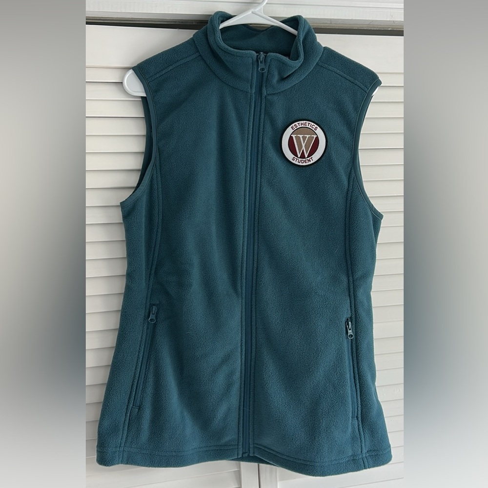 Women's Teal Fleece Vest S